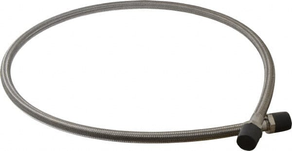 Made in USA - 48" OAL, 1/2" ID, 1,500 Max psi, Flexible Metal Hose Assembly - Exact Tooling