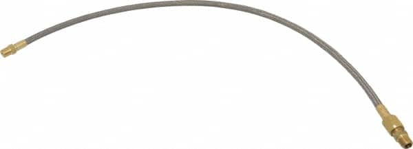 Made in USA - 24" OAL, 3/16" ID, 3,000 Max psi, Flexible Metal Hose Assembly - Exact Tooling
