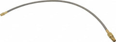 Made in USA - 24" OAL, 3/16" ID, 3,000 Max psi, Flexible Metal Hose Assembly - Exact Tooling