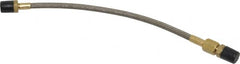 Made in USA - 12" OAL, 1/4" ID, 3,000 Max psi, Flexible Metal Hose Assembly - Exact Tooling