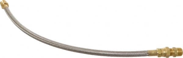 Made in USA - 24" OAL, 1/2" ID, 1,500 Max psi, Flexible Metal Hose Assembly - Exact Tooling