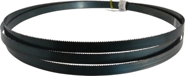 Starrett - 8 TPI, 10' 10-1/2" Long x 3/4" Wide x 0.032" Thick, Welded Band Saw Blade - Carbon Steel, Toothed Edge, Raker Tooth Set, Flexible Back, Contour Cutting - Exact Tooling