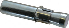 Wej-It - 1" Diam, 1" Drill, 4-5/8" OAL, 1/2" Min Embedment Drop-In Concrete Anchor - 12L14 Steel, Zinc-Plated Finish, Hex Nut Head, Hex Drive, 1-23/32" Thread Length - Exact Tooling