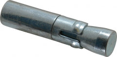 Wej-It - 7/8" Diam, 7/8" Drill, 3-13/16" OAL, 1/2" Min Embedment Drop-In Concrete Anchor - 12L14 Steel, Zinc-Plated Finish, 5/8" Hex Nut Head, 1-1/2" Thread Length - Exact Tooling