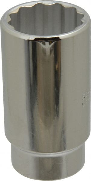 Proto - 1-3/8", 1/2" Drive, Deep Hand Socket - 12 Points, 3-1/2" OAL, Chrome Finish - Exact Tooling