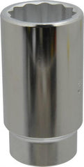 Proto - 1-5/16", 1/2" Drive, Deep Hand Socket - 12 Points, 3-1/2" OAL, Chrome Finish - Exact Tooling