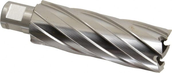 Hougen - 1-3/16" Diam x 3" Deep High Speed Steel Annular Cutter - Exact Tooling