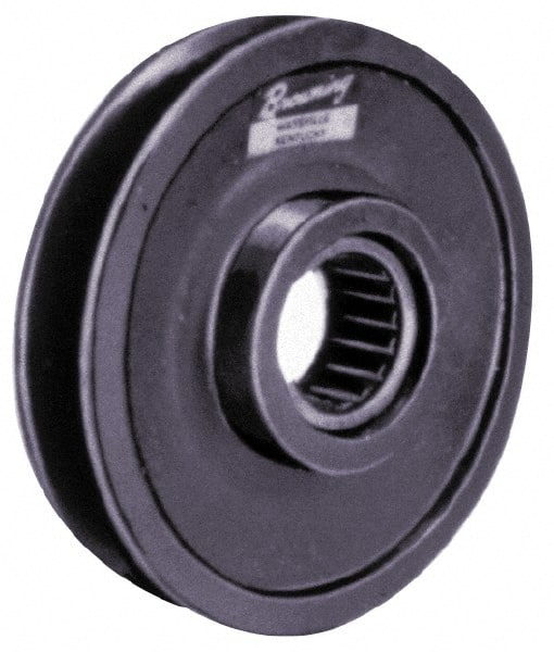 Browning - 1/2 Inside x 3.05" Outside Diam, 0.75" Wide Pulley Slot, Cast Iron Idler Pulley - 4L/A Belt Section - Exact Tooling