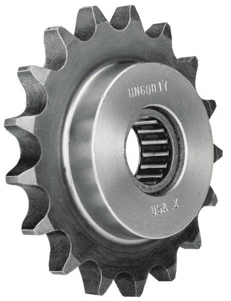 Browning - 1.65" Outside Diam, Steel, Chain Idler Sprocket - Chain Size 25 - Exact Tooling