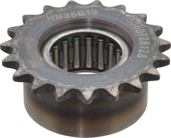 Browning - 2.47" Outside Diam, Steel, Chain Idler Sprocket - Chain Size 35 - Exact Tooling