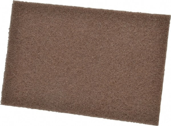 3M - Medium Grade, Aluminum Oxide Hand Pad - Tan, 6" Wide x 9" Long, Nonwoven - Exact Tooling