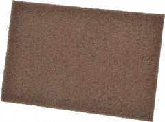 3M - Medium Grade, Aluminum Oxide Hand Pad - Tan, 6" Wide x 9" Long, Nonwoven - Exact Tooling