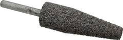 Norton - 3/4" Head Diam x 2-1/2" Thickness, A1, Cone End, Zirconia Alumina Mounted Point - Very Coarse Grade, 24 Grit, 20,960 RPM - Exact Tooling