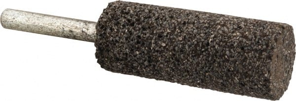 Norton - 3/4" Head Diam x 2" Thickness, W208, Cylinder End, Zirconia Alumina Mounted Point - Very Coarse Grade, 24 Grit, 22,830 RPM - Exact Tooling