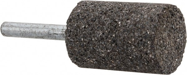 Norton - 1" Head Diam x 1-1/2" Thickness, W221, Cylinder End, Zirconia Alumina Mounted Point - Very Coarse Grade, 24 Grit, 24,490 RPM - Exact Tooling