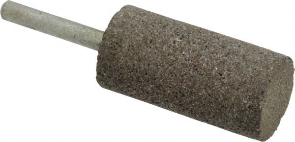 Norton - 1" Head Diam x 2" Thickness, W222, Cylinder End, Zirconia Alumina Mounted Point - Very Coarse Grade, 30 Grit, 20,250 RPM - Exact Tooling