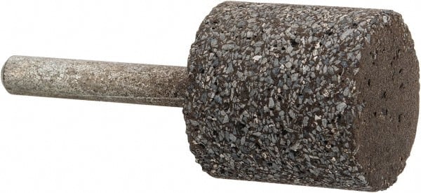 Norton - 1" Head Diam x 1" Thickness, W220, Cylinder End, Zirconia Alumina Mounted Point - Very Coarse Grade, 24 Grit, 30,370 RPM - Exact Tooling