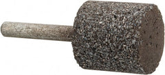 Norton - 1" Head Diam x 1" Thickness, W220, Cylinder End, Zirconia Alumina Mounted Point - Very Coarse Grade, 24 Grit, 30,370 RPM - Exact Tooling