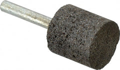 Norton - 1" Head Diam x 1" Thickness, W220, Cylinder End, Zirconia Alumina Mounted Point - Very Coarse Grade, 30 Grit, 30,370 RPM - Exact Tooling