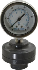 Plast-O-Matic - 100 Max psi, 2 Inch Dial Diameter, PVC Pressure Gauge Guard and Isolator - 3% Accuracy - Exact Tooling