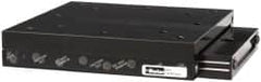 Parker - 100 Lb. Capacity, 10-32 Mount Hole, 3" Travel, Ball Bearing Slide Table - Single Axis, 10 Mounting Holes, 5" Long x 5" Wide x 1" High - Exact Tooling