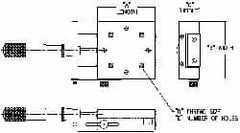 Parker - 62 Lb. Capacity, 10-32 Mount Hole, 1" Travel, Precision Ball Bearing Table with Center Drive - Single Axis, 8 Mounting Holes, 2.62" Long x 2.62" Wide x 1" High - Exact Tooling