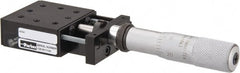Parker - 25 Lb. Capacity, 6-32 Mount Hole, 1" Travel, Precision Ball Bearing Table with Center Drive - Single Axis, 8 Mounting Holes, 1-3/4" Long x 1-3/4" Wide x 3/4" High - Exact Tooling