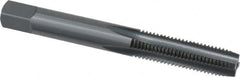 OSG - 5/16-24 UNF 3B 4 Flute Oxide Finish High Speed Steel Straight Flute Standard Hand Tap - Plug, Right Hand Thread, 2-23/32" OAL, 1-1/8" Thread Length, H3 Limit, Oversize - Exact Tooling