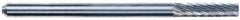 M.A. Ford - 1/8" Cut Diam, 1/8" Shank Diam, Cylinder with Radius Head Double Cut Burr - Carbide, Radius End, 9/16" LOC, 3" OAL - Exact Tooling