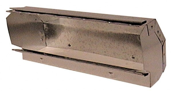 Made in USA - 3-1/4" ID Galvanized Duct Shortway 90° Stack El - 12" Long, Standard Gage, 40 Piece - Exact Tooling
