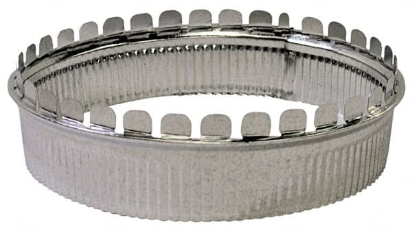 Made in USA - 7" ID Galvanized Duct Round Starting Collar - Standard Gage, 50 Piece - Exact Tooling
