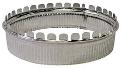 Made in USA - 6" ID Galvanized Duct Round Starting Collar - Standard Gage, 50 Piece - Exact Tooling