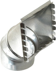 Made in USA - 6" ID Galvanized Duct Square Takeoff - 6-1/2" Long x 6-1/2" Wide, Standard Gage, 32 Piece - Exact Tooling