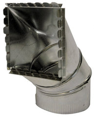 Made in USA - 8" ID Galvanized Duct Square Takeoff - 12" Long x 6-1/2" Wide, Standard Gage, 16 Piece - Exact Tooling