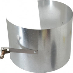 Made in USA - 5" ID Galvanized Duct Drawband - 5" Long, Standard Gage, 25 Piece - Exact Tooling