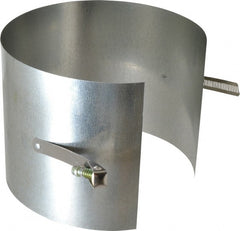 Made in USA - 6" ID Galvanized Duct Drawband - 6" Long, Standard Gage, 25 Piece - Exact Tooling