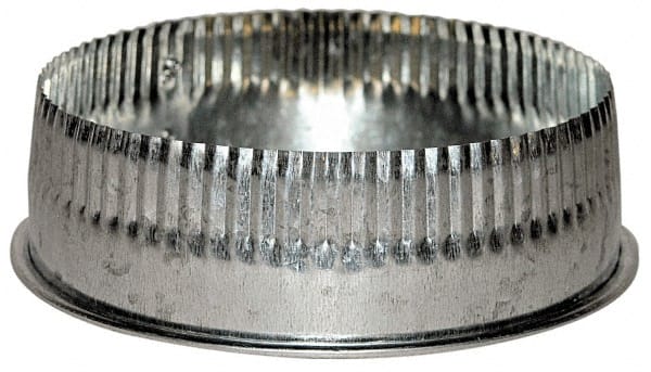Made in USA - 7" ID Galvanized Duct Tee Cover with Crimp - Standard Gage, 40 Piece - Exact Tooling
