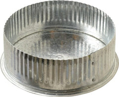 Made in USA - 6" ID Galvanized Duct Tee Cover with Crimp - Standard Gage, 30 Piece - Exact Tooling