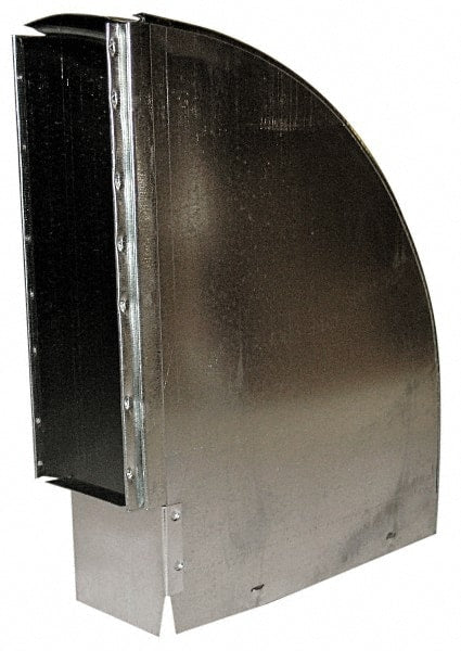 Made in USA - Galvanized Duct Flatway 90° Stack El - 10" Wide x 3-1/4" High, Standard Gage, 14 Piece - Exact Tooling