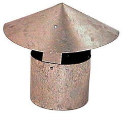 Made in USA - 5" ID Galvanized Duct Rain Cap - 28 Gage, 20 Piece - Exact Tooling