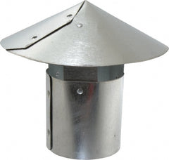 Made in USA - 3" ID Galvanized Duct Rain Cap - 28 Gage, 24 Piece - Exact Tooling