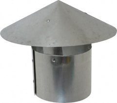 Made in USA - 4" ID Galvanized Duct Rain Cap - 28 Gage, 18 Piece - Exact Tooling