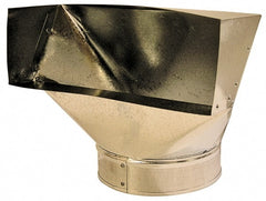 Made in USA - 4" ID Galvanized Duct Register Boot 90° - 10" Long, Standard Gage, 25 Piece - Exact Tooling