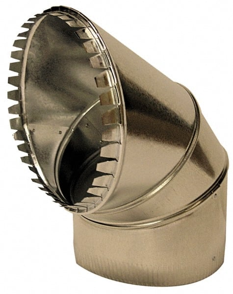 Made in USA - 6" ID Galvanized Duct Round Takeoff - 2" Long, Standard Gage, 20 Piece - Exact Tooling