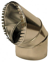 Made in USA - 6" ID Galvanized Duct Round Takeoff - 2" Long, Standard Gage, 20 Piece - Exact Tooling