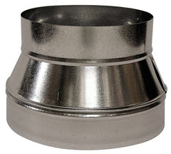Made in USA - 7" ID Galvanized Duct Tapered Reducer without Crimp - Standard Gage, 24 Piece - Exact Tooling