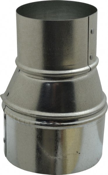 Made in USA - 4" ID Galvanized Duct Tapered Reducer without Crimp - Standard Gage, 35 Piece - Exact Tooling
