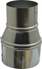 Made in USA - 4" ID Galvanized Duct Tapered Reducer without Crimp - Standard Gage, 35 Piece - Exact Tooling