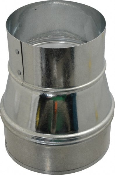 Made in USA - 5" ID Galvanized Duct Tapered Reducer without Crimp - Standard Gage, 24 Piece - Exact Tooling