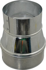 Made in USA - 5" ID Galvanized Duct Tapered Reducer without Crimp - Standard Gage, 24 Piece - Exact Tooling